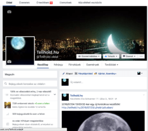 Telihold.hu facebook közösségi oldal referencia